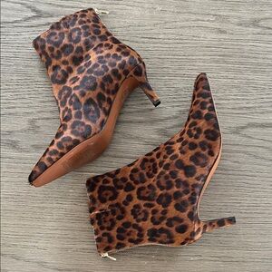 Madewell Leopard Print Ankle Boots